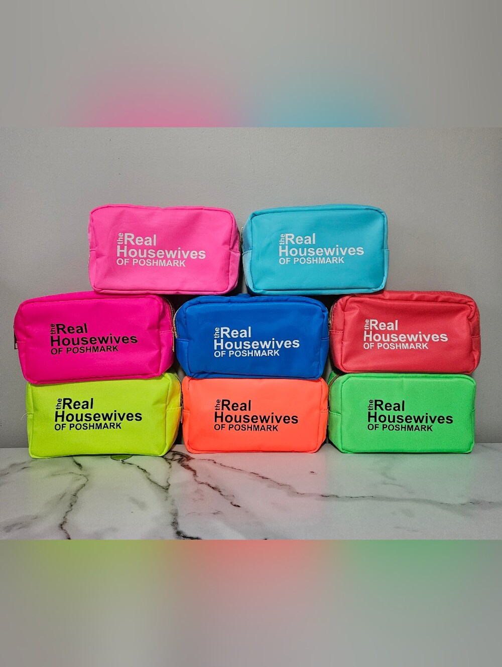 "The Real Housewives Of Poshmark" Nylon Cosmetic Pouch w/ Zipper (PICK 1)